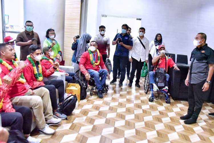 Peringkat Tiga Raih Emas Terbanyak se-Indonesia, Gubernur Sumut Sambut Kepulangan Atlet ASEAN Para Games