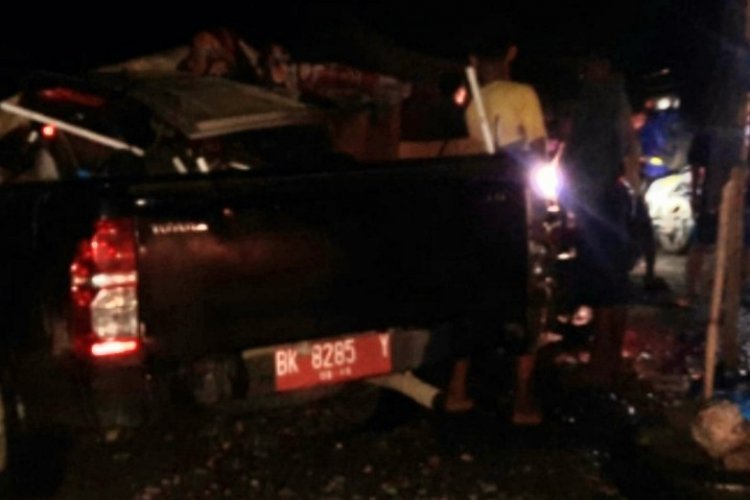 Mobil Operasional Dinas Lingkungan Hidup Labuhanbatu Makan Korban Jiwa