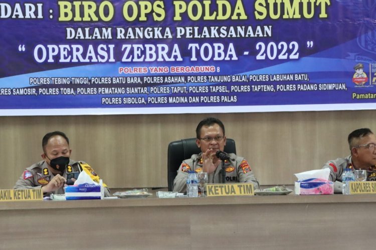 Polda Sumut Evaluasi Operasi Zebra Toba 2022 Sejumlah Polres Sejajaran
