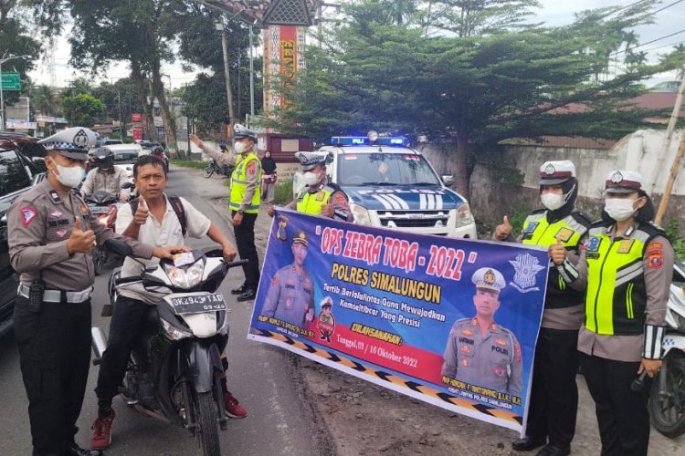 Operasi Zebra Toba 2022, Polres Simalungun Berikan Edukasi ke Masyarakat