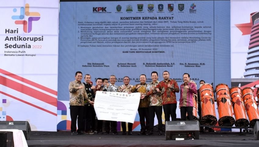 Teken Komitmen di Hakordia, Edy Rahmayadi Minta KPK Sering Awasi Pemprov Sumut