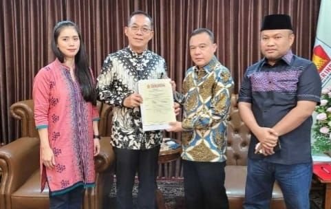 Sugiat Santoso Dilantik Sebagai Sekertaris Gerindra Sumut Gantikan Aulia Rachman