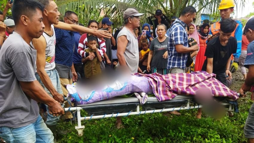 Warga Sei Bilah Geger, Sesosok Mayat Ditemukan Terlungkup di Atas Rumput