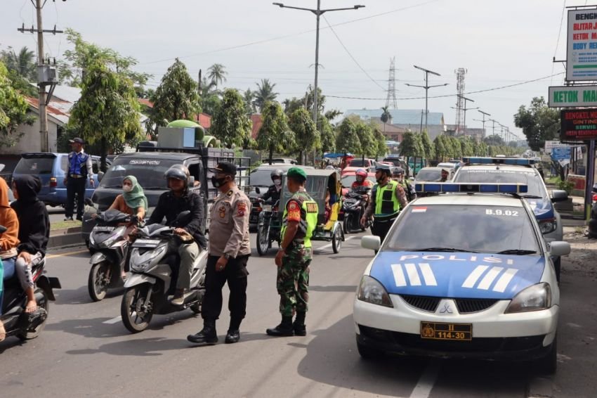 Pastikan Situasi Aman Saat Natal, Polres Binjai Bersama Instansi Terkait Laksanakan Patroli Gabungan