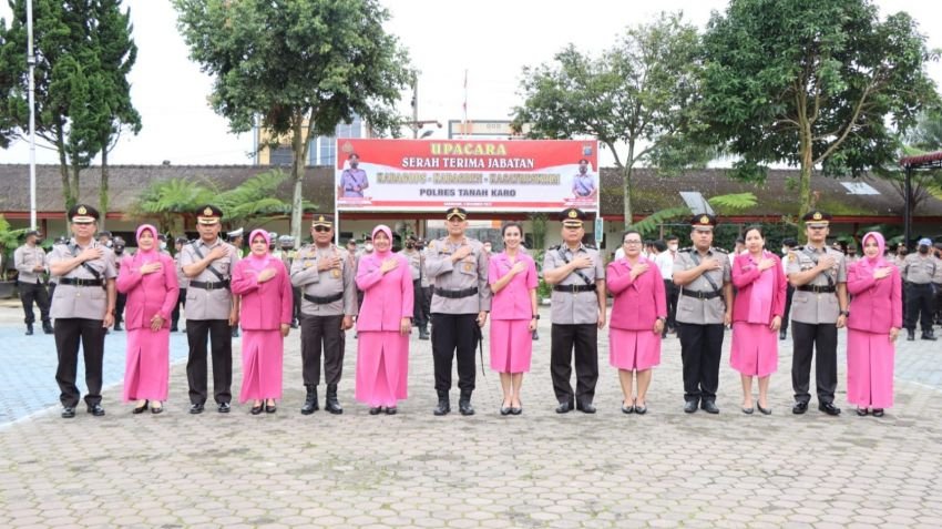 Tiga Pejabat Utama Polres Tanah Karo Diganti, Kapolres Pimpin Langsung Sertijab