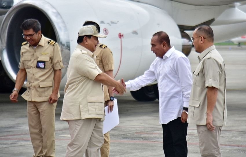 Edy Rahmayadi Sambut Kedatangan Prabowo Subianto