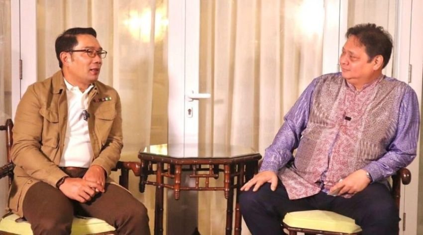 Airlangga Hartarto Umumkan Ridwan Kamil Jadi Kader Golkar