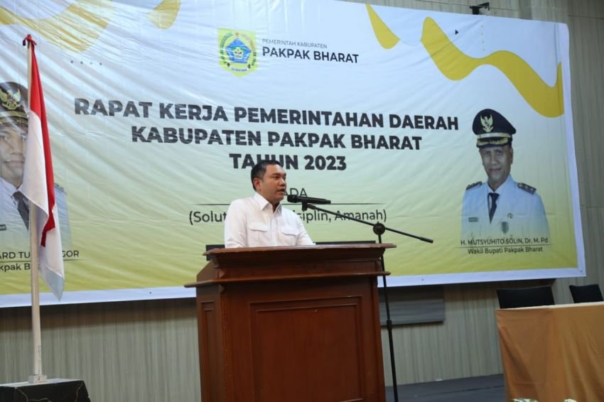 Tutup Rakerda Tahun 2023, Bupati Pakpak Bharat Sampaikan Lima Poin Strategis