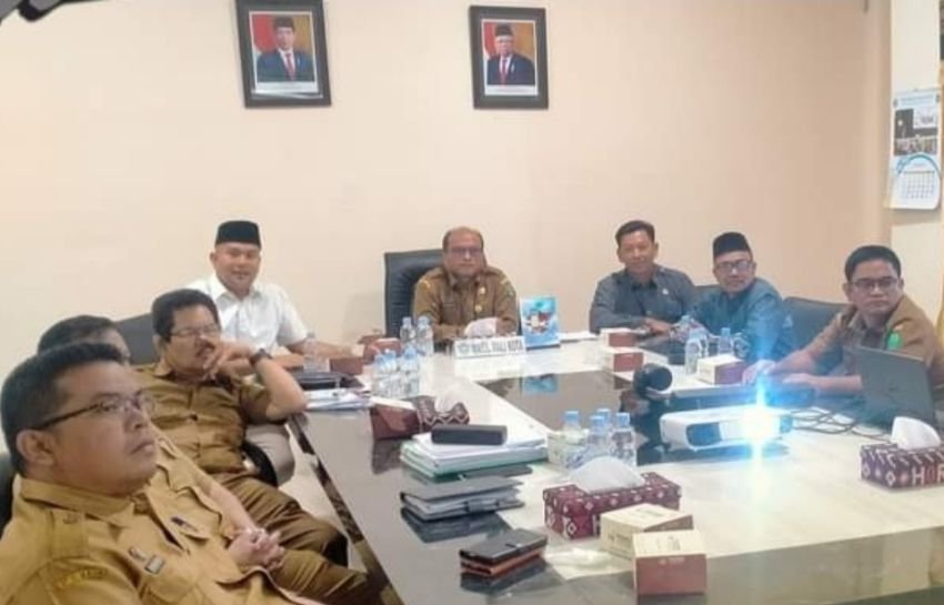 Sekdako Padang Sidempuan Ikuti Rakorpim Program Pemberantasan Korupsi Secara Virtual