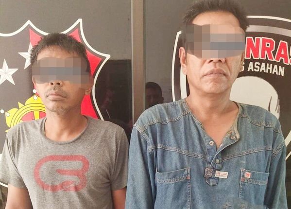 Terekam Kamera CCTV, Dua Penjarah Mobil Box Diciduk Polres Asahan