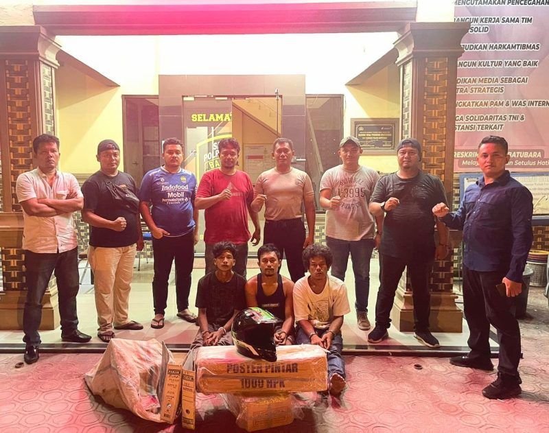 Tiga Pelaku Pembobol Gudang Dinkes PPKB Diringkus Polisi