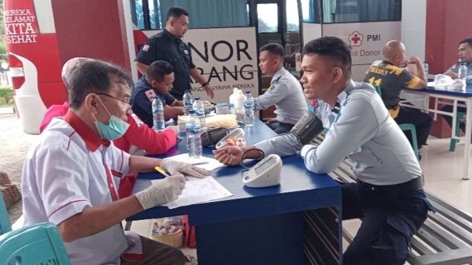 Sambut Hari Bakti Pemasyarakatan Ke-59, LP Kelas IIB Kota Psp dan Rutan Sipirok Laksanakan Donor Darah