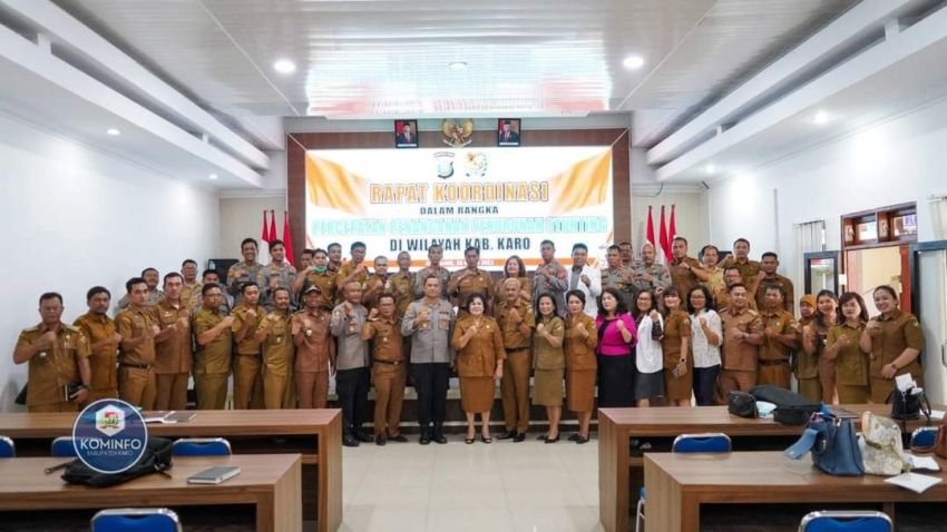 Pemkab Karo Bersama Polres Tanah Karo Rakor Percepatan Stunting