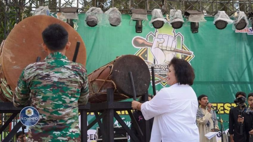 Bupati Karo Hadiri Tabuh Bambu dan Bedug