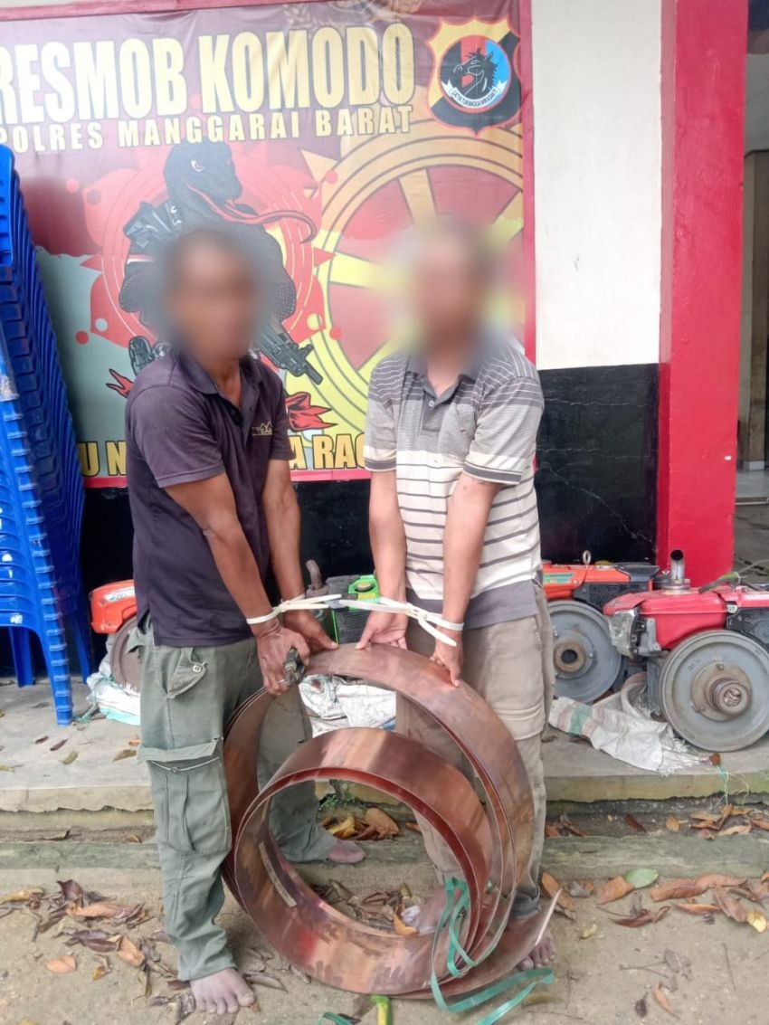 Curi Plat Tembaga Milik PT. Nusa Raya Cipta (NRC), Buruh Bangunan Diamankan Polisi di Labuan Bajo
