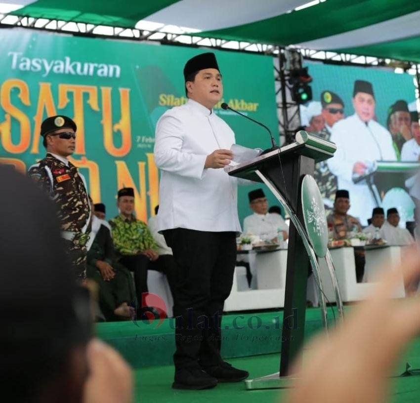 Hadiri Tasyakuran 1 Abad NU, Erick Thohir Ajak Jaga Islam, Jaga Indonesia