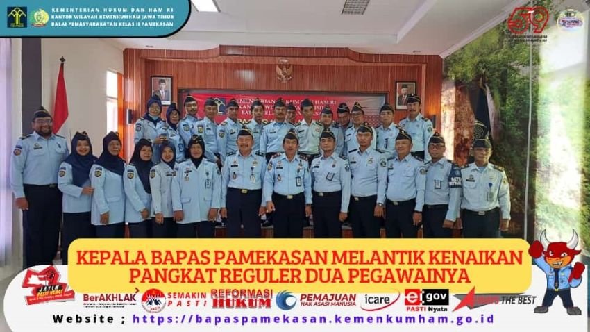 Pelantikan Kenaikan Pangkat Reguler ASN Bapas Pamekasan Periode April 2023