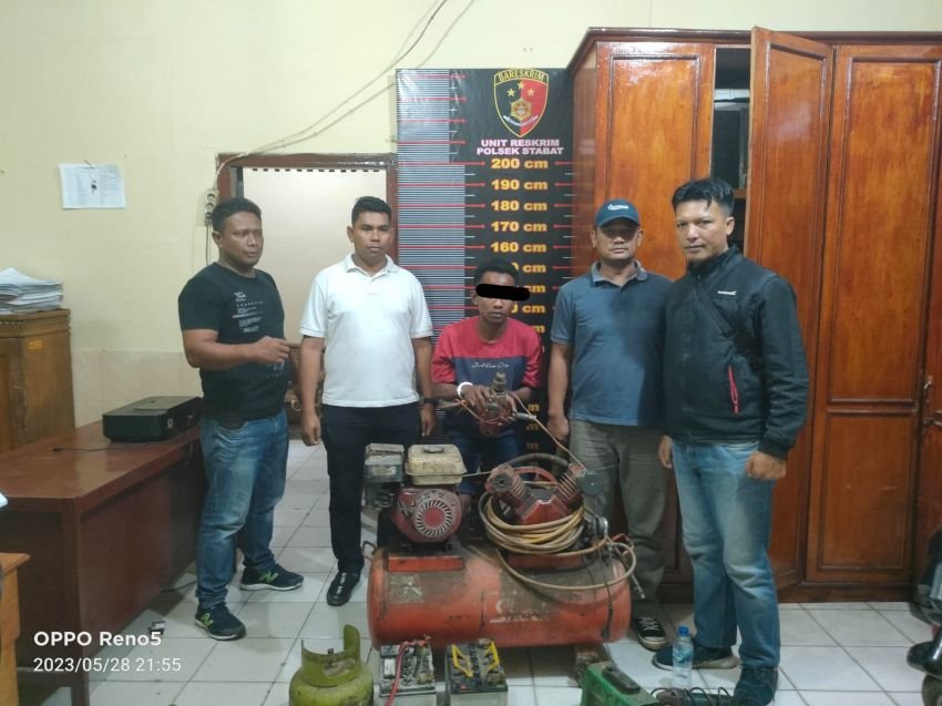 Berkat Jejak Ban Becak, Polisi Berhasil Tangkap Pelaku Pembobol Bengkel Las di Langkat