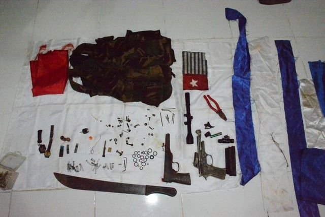 Markas KKB Digrebek Satgas Damai Cartenz, Senpi dan Bendera Bintang Kejora Disita