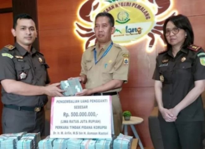 Kejari Pemalang Kembalikan Uang Pengganti Kasus Korupsi Mantan Sekda