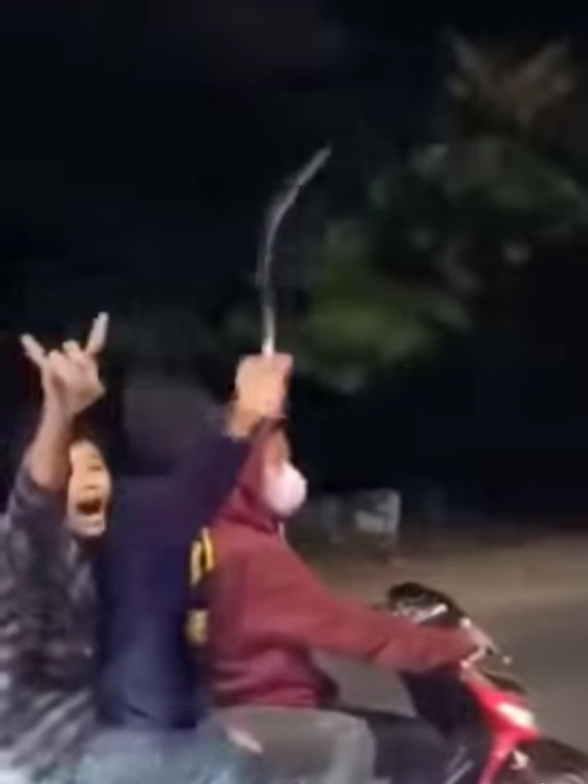 Gemot Konvoi Bawa Sajam Viral di Binjai, Polisi Dimana?