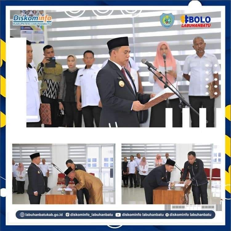 Bupati Labuhanbatu Erik Adtrada Ritonga Resmi Lantik Hasan Heri Rambe Sebagai Sekretaris Daerah Kabupaten Labuhanbatu