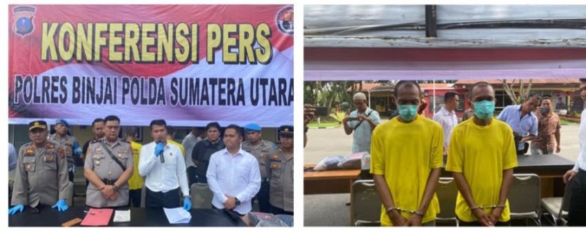 Dua Tersangka Pembunuhan Diamankan Polres Binjai