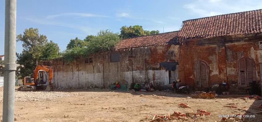 Progres Minggu Pertama Pembagunan Gedung Dispusip Pamekasan Belum Temukan Hasil