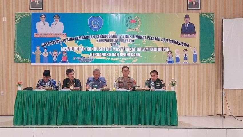 Satreskoba Polres Labuhanbatu Sampaikan Bahaya Dampak Narkotika di Giat FPK 12 Etnis