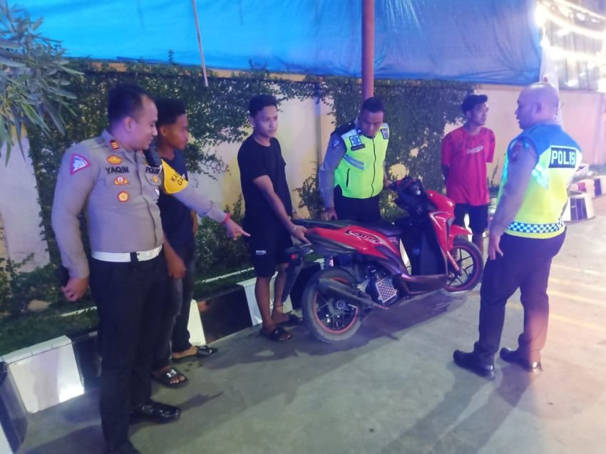 Pakai Knalpot Blong, Belasan Sepeda Motor Diamankan Polres Labuhanbatu