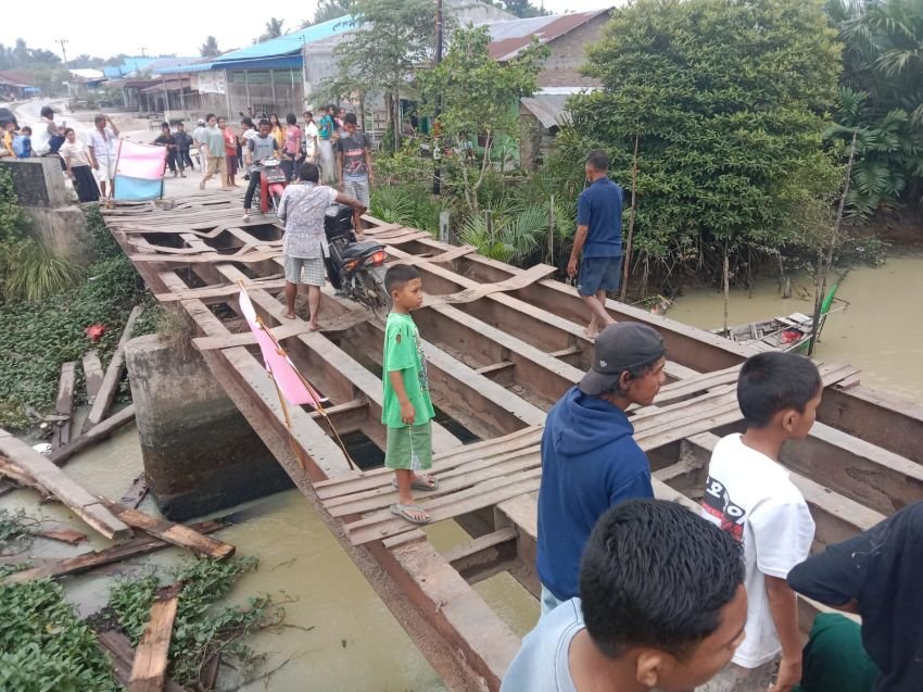 Kadis PUTR Sergai Sebut Jembatan Rusak di Bandar Khalifah yang Makan Korban Kewenangan Pemprovsu