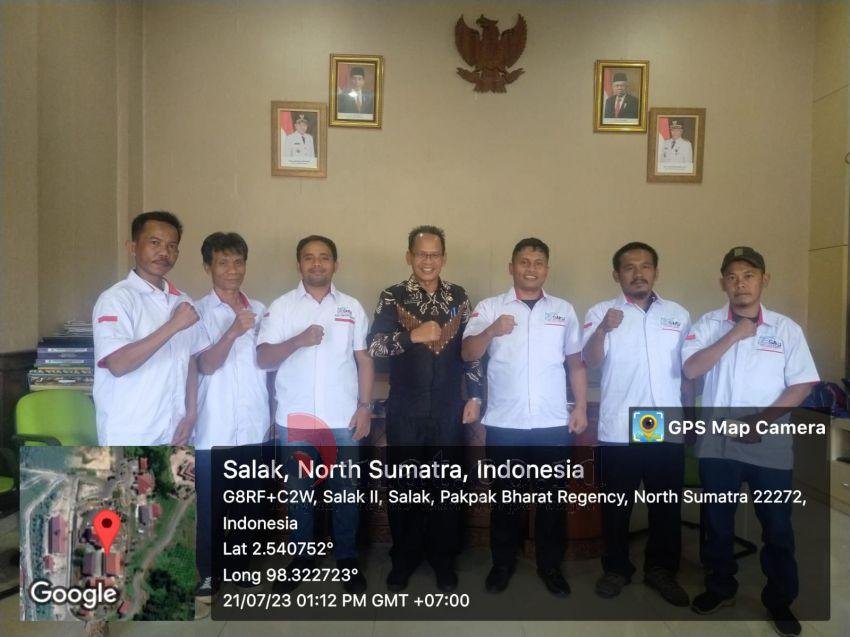 Jelang Pelantikan,Pengurus SMSI Pakpak Bharat Audiensi Ke Sekda
