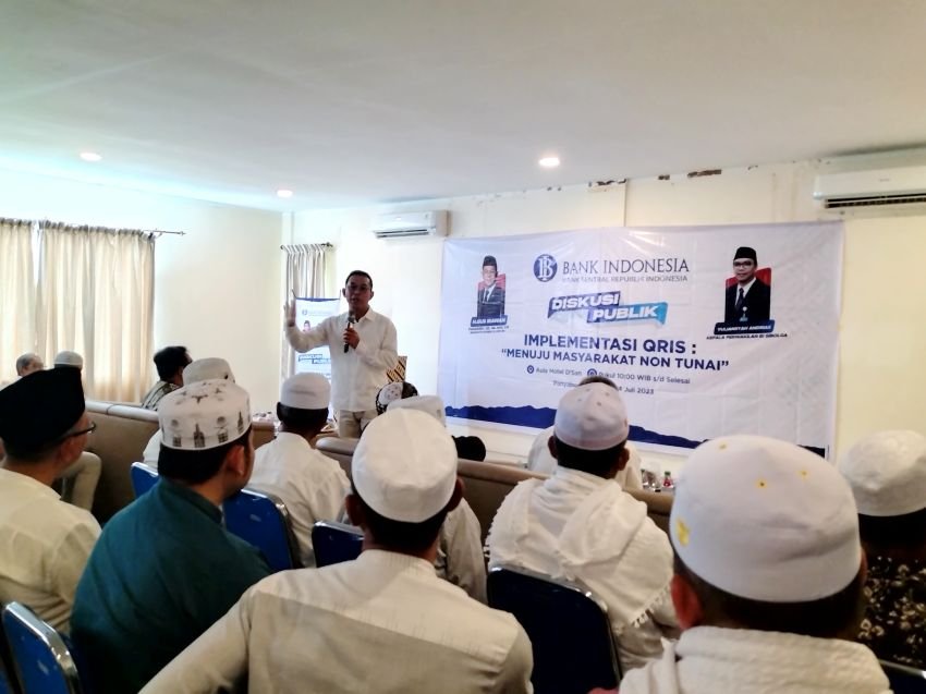 BI Bersama Gus Irawan Sosialisasi Penggunaan QRIS di Madina