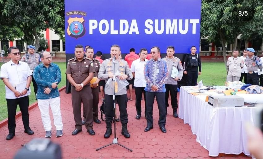 Polda Sumut Ciduk 5 Pelaku Perampok Spesialis ATM Sindikat Antar Provinsi
