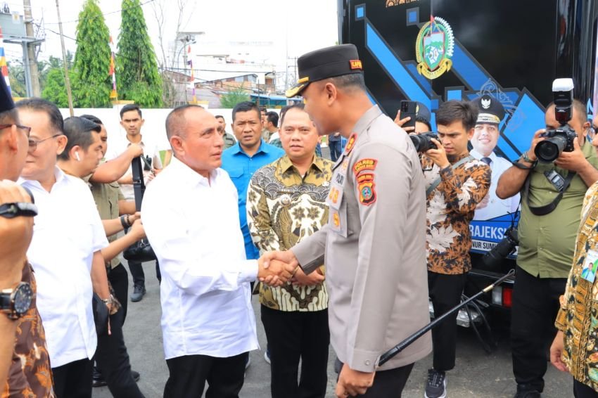 Polres Labuhanbatu Amankan Kunjungan Gubsu Edy Rahmayadi di Rantauprapat