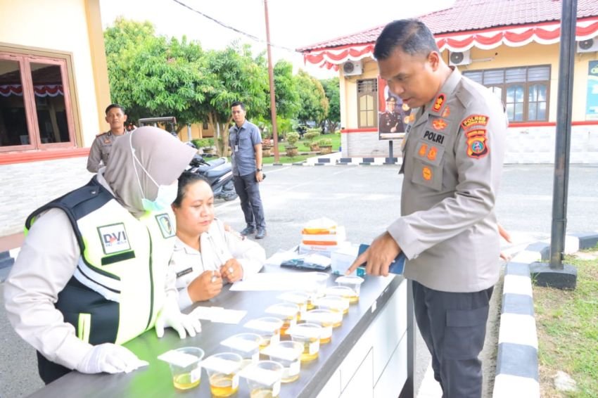Lagi... AKBP James Tes Urin Seluruh Personil Sipropam Polres Labuhanbatu