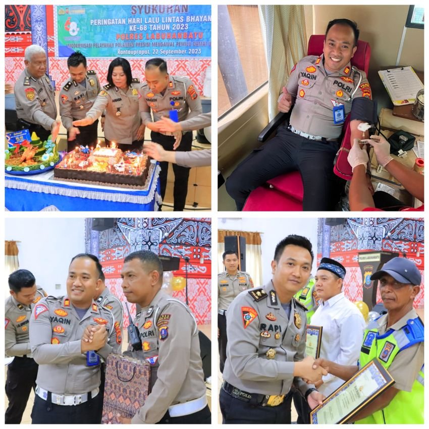 Syukuran dan Bakti Sosial Warnai Hari Lantas ke 68 Tahun 2023 di Polres Labuhanbatu