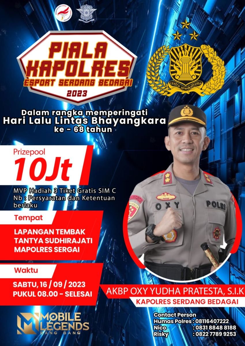 Turnamen E-Sport Piala Kapolres Sergai Tahun 2023 akan Digelar
