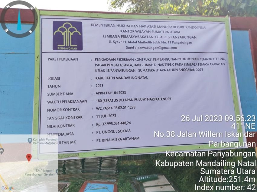 Pemkab Madina Tak Tahu Lapas Panyabungan Dipugar