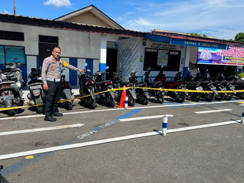 6 Hari Ops Zebra Toba 2023, Polres Labuhanbatu Amankan 213 Sepeda Motor