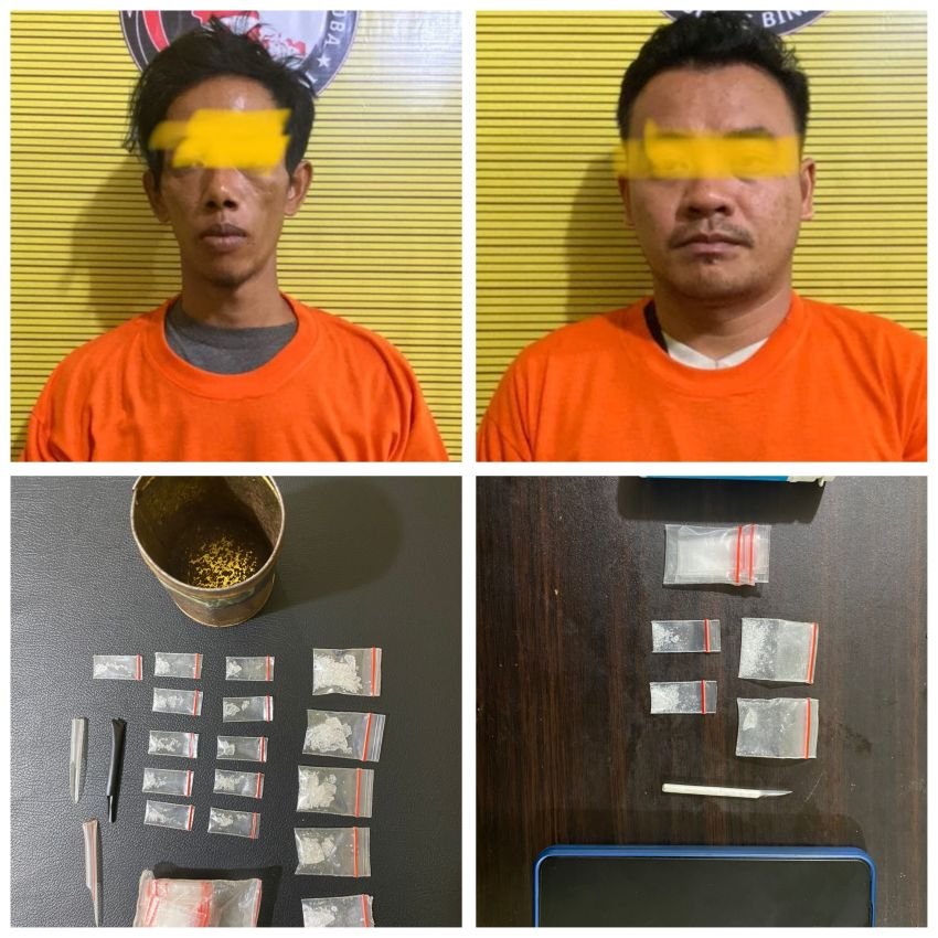 Dua Pelaku Narkoba Diringkus Polisi, Sejumlah Barang Bukti Ditemukan