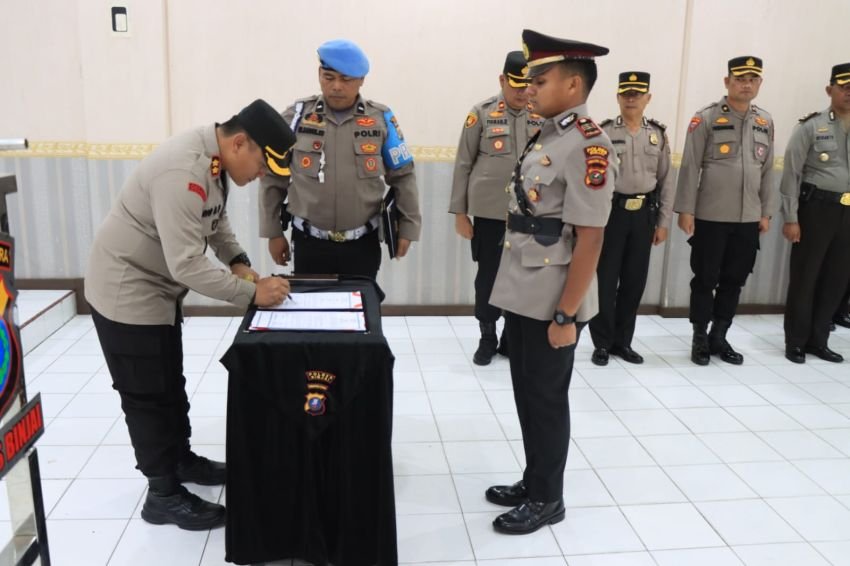 Pimpin Sertijab Kasat Reskrim, Ini Pesan Kapolres Binjai Kepada Anggota