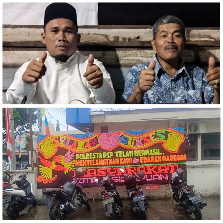 Sukses Ungkap Kasus Sabu 3,180 Kg, Warga Kirim Papan Bunga Ke Mako Polres Psp