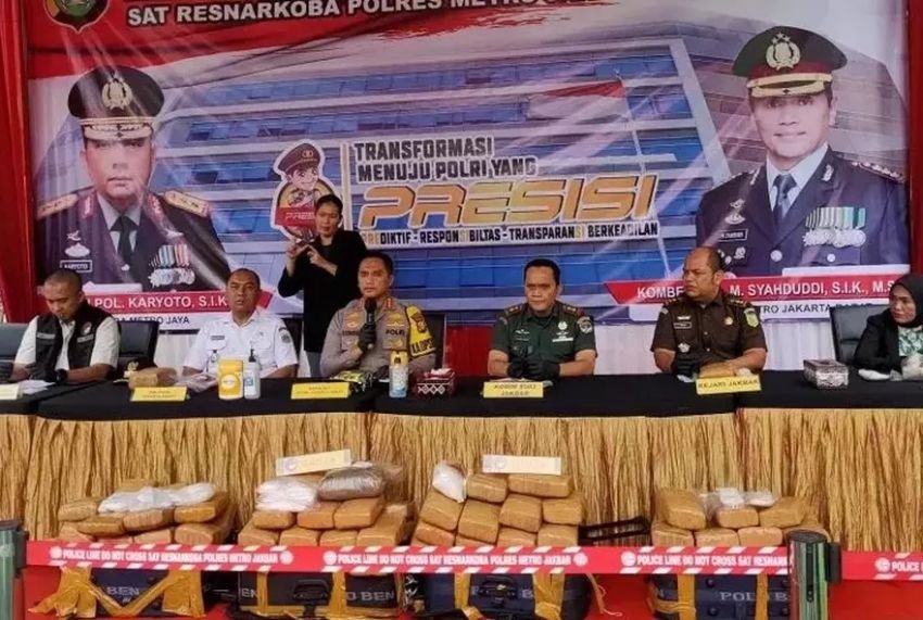 100 Kg Narkotika Dimusnahkan Polres Jakbar Hasil Tangkapan Juli-September