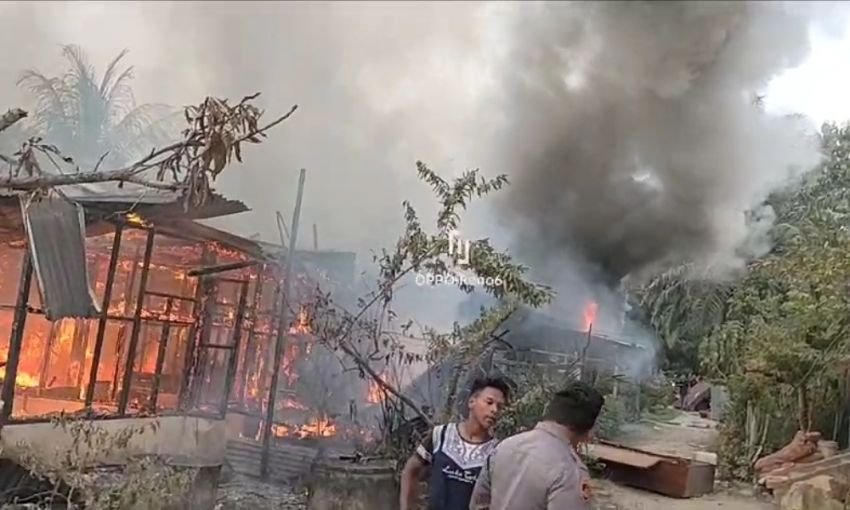 10 Rumah Dinas Milik PT RGM Ludes Terbakar