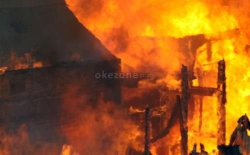 Pabrik di Grogol Utara Terbakar, 9 Mobil Damkar Diterjunkan ke Lokasi