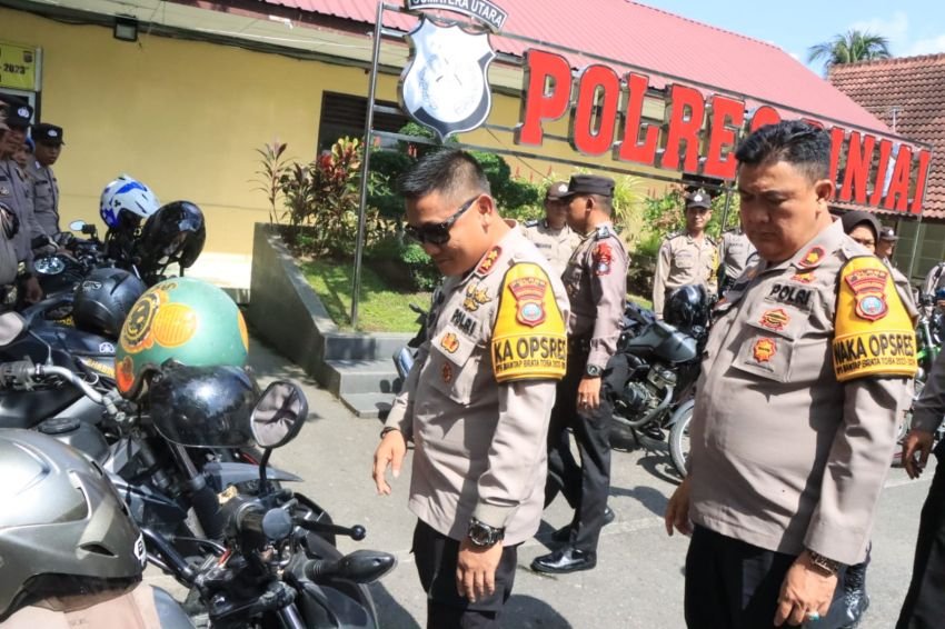 Persiapan Operasi Mantap Brata Toba 2023-2024, Kapolres Binjai Cek Kendaraan Dinas