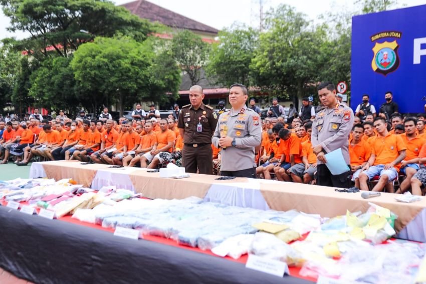 Polda Sumut Tangkap 1.596 Pengguna dan Jaringan Narkoba