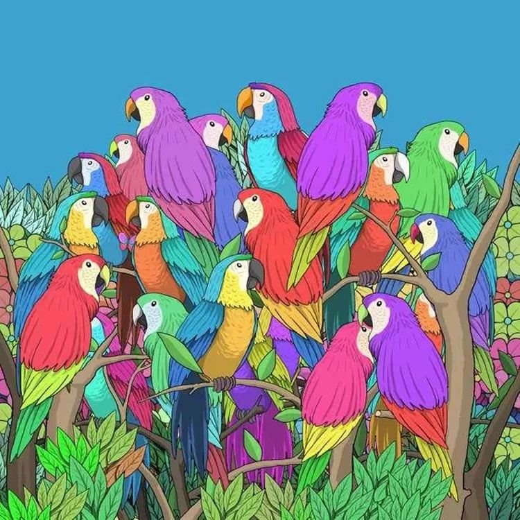 Uji Penglihatan: Ada Kupu-kupu di Antara Kumpulan Burung Ini, Tapi di Mana?