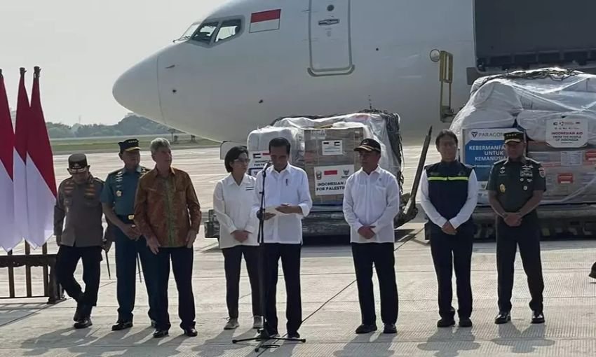 Jokowi Lepas Pengiriman Bantuan Kemanusiaan Tahap Dua untuk Palestina